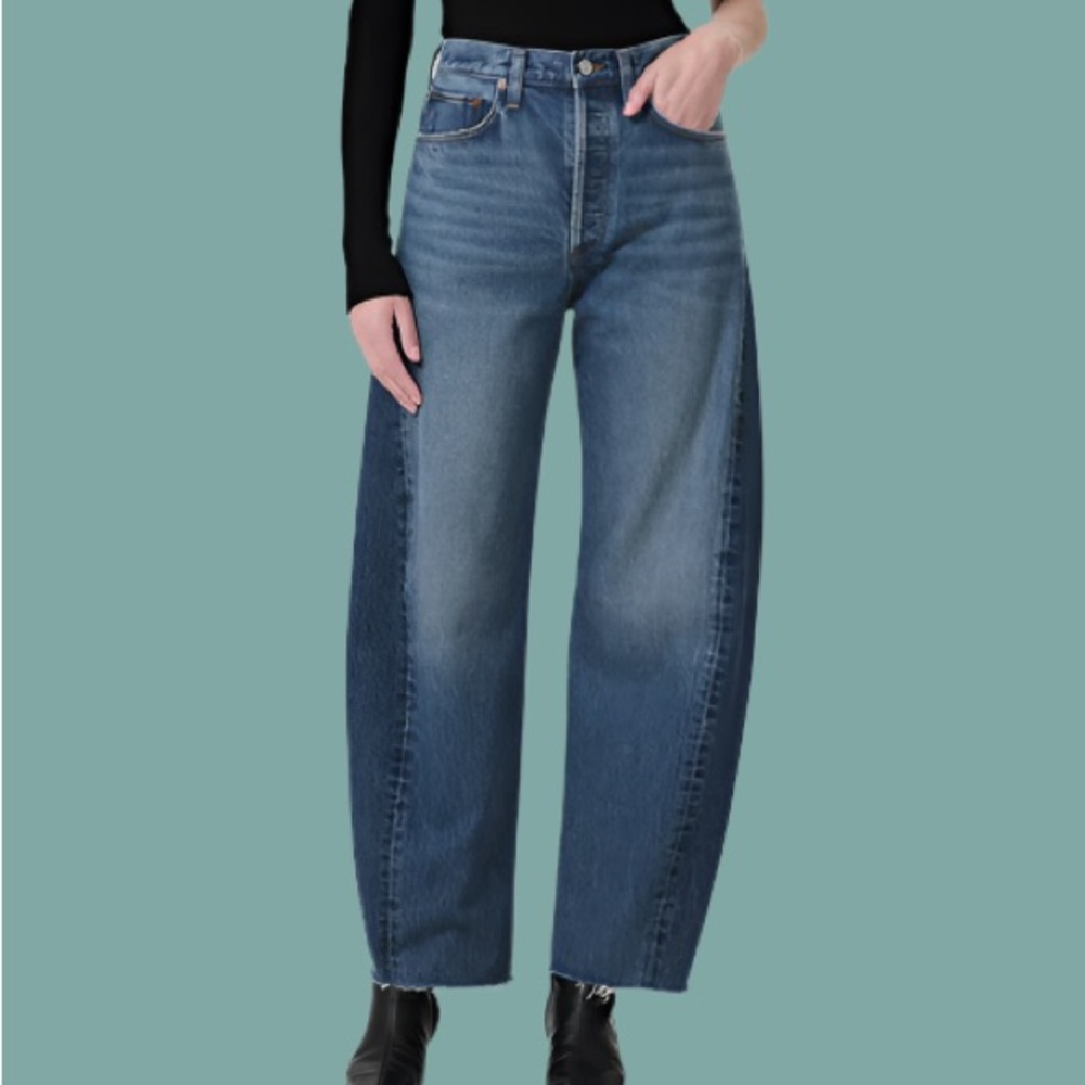 Agolde Luna High Rise Pieced Taper Jeans